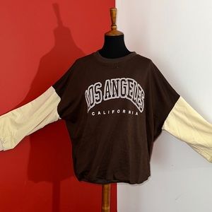SHEIN brown “Los Angeles” sweatshirt